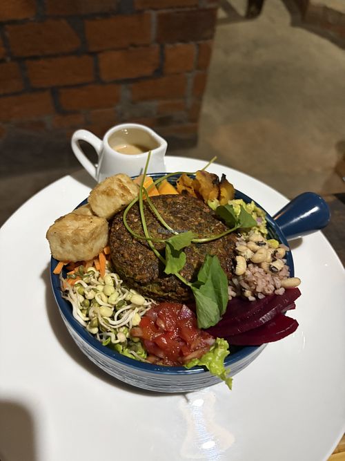 Vegan poke bowl  at Zen Beach Restaurant in Negombo