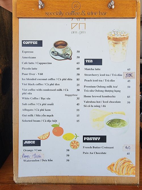 Menu at AM PM -  Specialty Coffee and Wine Bar in Phu Quoc