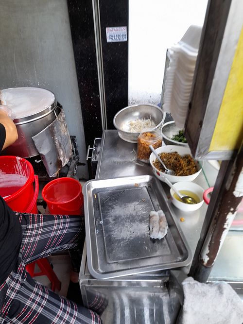 Cooking area out front at An Hoa in Ho Chi Minh City