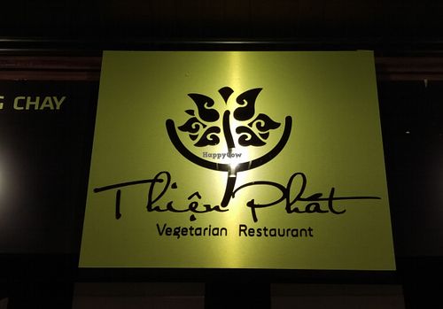 Entrance sign  at Nha Hang Chay Thien Phat in Hanoi