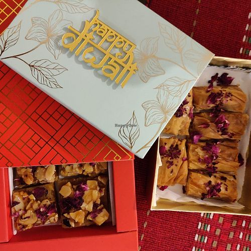 Vegam baklava and besan mithai at Antidote in Thane