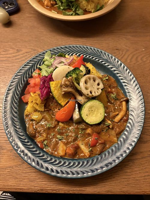 vegetable curry  at amṛta in Kyoto
