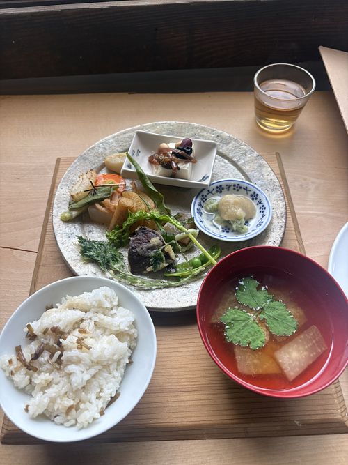 Various style vegetables and soup   at Kate - 72 recipes in Tsuwano