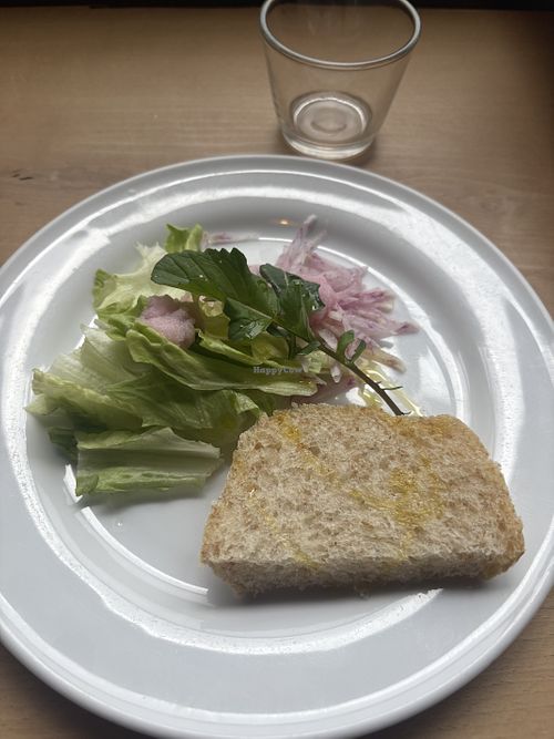 Salad and home made walnut bread  at Kate - 72 recipes in Tsuwano