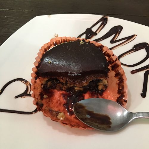 Raw vegan naturally sweetened gluten free chocolate treat! Yum at Como En Mi Casa in Puerto Viejo De Talamanca