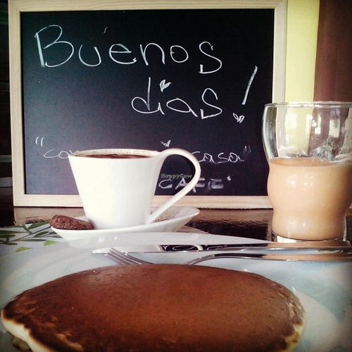 Vegan & Gluten free Pancake! :) at Como En Mi Casa in Puerto Viejo De Talamanca