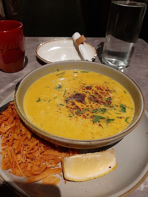 Lentil soup at Ayat - Bushwick in Brooklyn