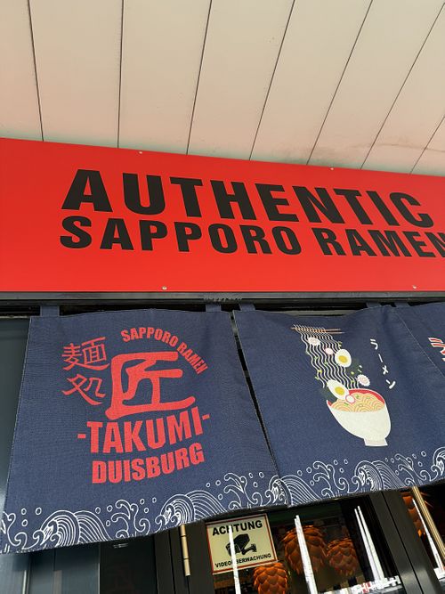 sign  at Takumi in Duisburg