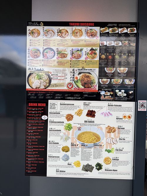 menu  at Takumi in Duisburg