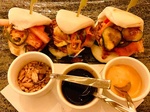 Gardein chick’n  steamed buns  at Wynn Hotel - Andrea's in Las Vegas