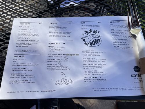 Menu 10/2025  at Umami Ramen & Dumpling Bar in Madison