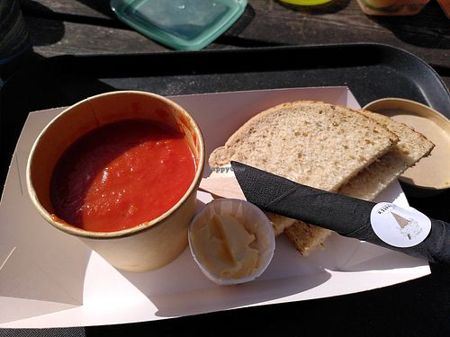 Soup and vegan butter (March 2025) at National Trust - Llanerchaeron  in Lampeter