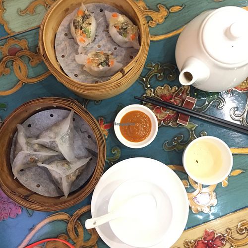 Yum cha  at Benzhen Vegetarian in Hong Kong Island