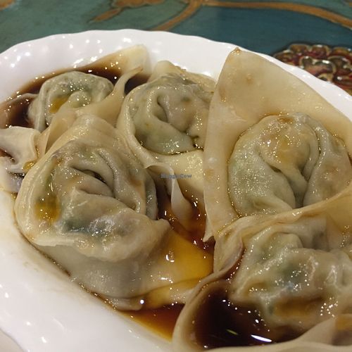 Sichuan spicy dumplings at Benzhen Vegetarian in Hong Kong Island
