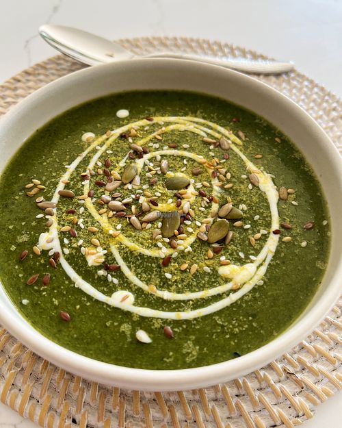 Homemade pea & spinach soup, soup offering vary and are available to sit in or take away. at The Wren in Saltburn-by-the-sea