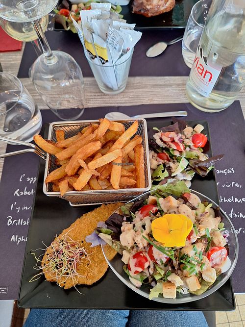"Escalope de soja et ble" at La Porte Oubliée in Chatillon-sur-marne