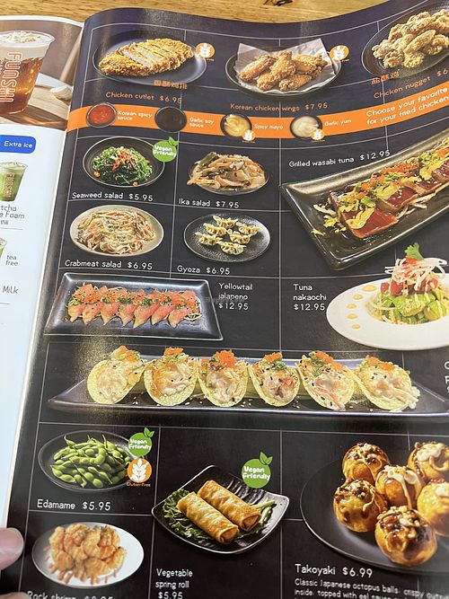 Options  at Funshi Sushi Ramen Boba in Fairview Park