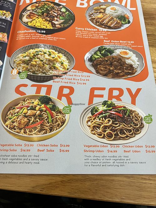 Vegan noodles  at Funshi Sushi Ramen Boba in Fairview Park