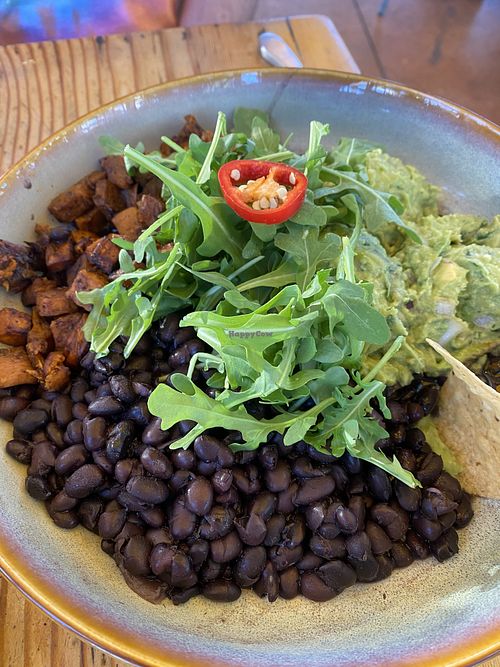Sweet potato bowl with omissions to make vegan  at Casa Gabriela in La Mesa