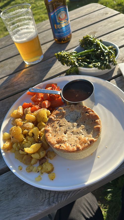 Vegan mushroom pie  at The Owl in Horsham