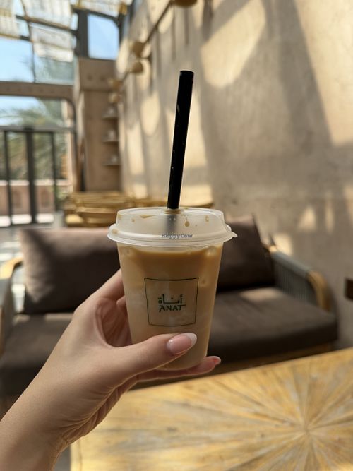 Iced coconut milk latte   at Anat Cafe  in Nizwa