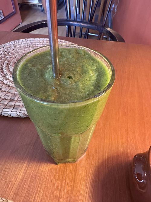 Green smoothie   at Folks Cafe in Edinburgh