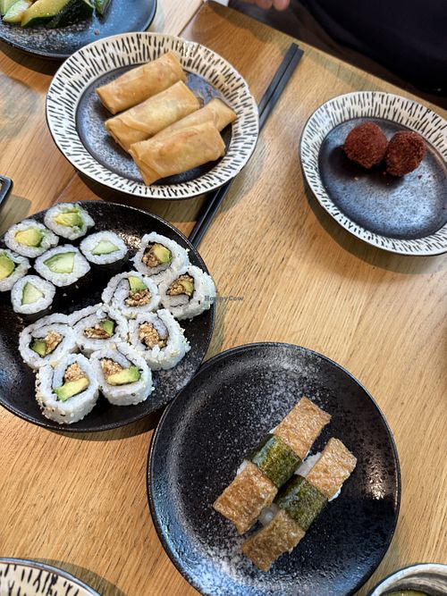 Vegan Sushi, Falafel, Spring Rolls  at EBI in Vienna