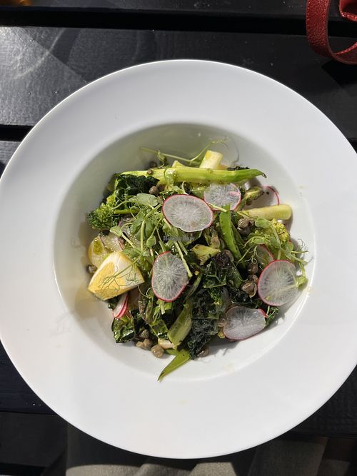 Vegetable medley  at Sandhammarens Fyrgrill in Loderup