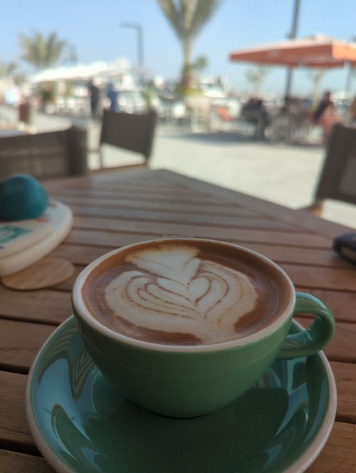 Soy cappuccino at Feels - Marsa Al Arab in Dubai