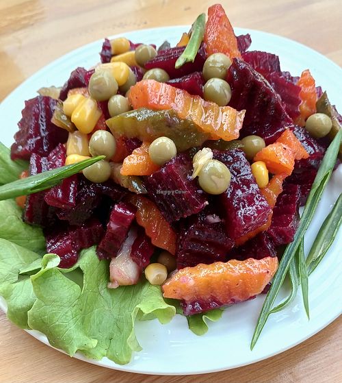 Mixed veg salad at Cafe Kheivak in Khiva