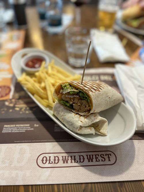 VEGAN CRUNCHY WRAP  at Old Wild West in Citta Santangelo