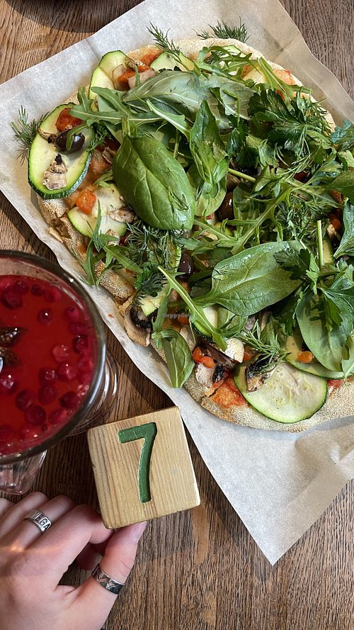 Vegan pizzaa  at Biga Pizzeria in Voronezh