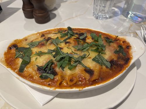 Penne with aubergine   at Al Duomo  in Brighton