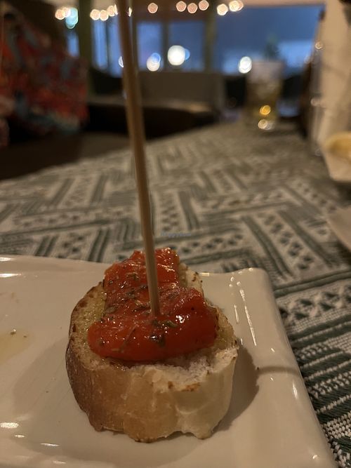 Marinated Peppers on Toastt  at Biggie's Tapas in Koh Lanta