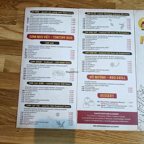 Regular menu at To 1990 Restaurant in Cologne
