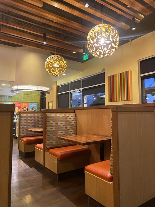 Interior w/Lots of Booth Seating  at Veggie Grill by Next Level in Carlsbad