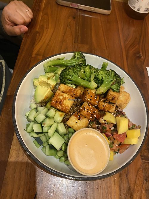 Bestie Ordered the Tofu Zen Bowl 💕  at Veggie Grill by Next Level in Carlsbad