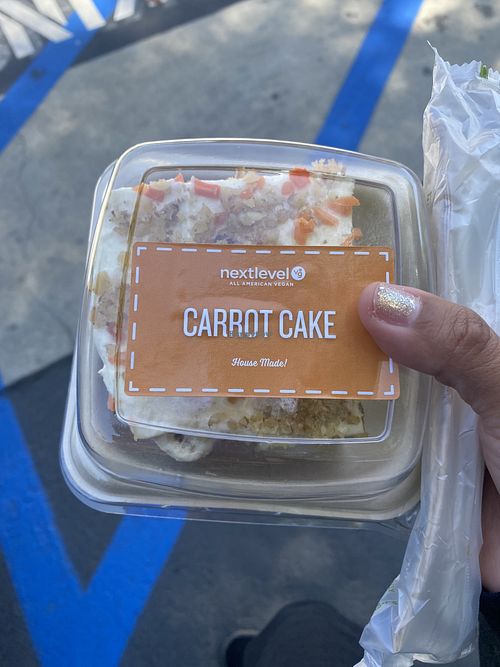 Carrot Cake - Enjoyed the Next Day!   at Veggie Grill by Next Level in Carlsbad