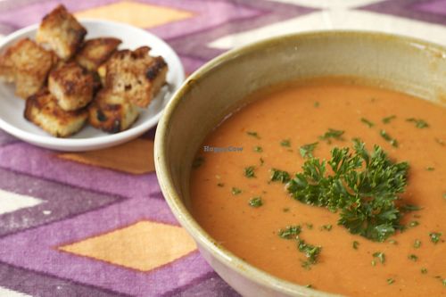 Gazpacho Cold Spanish soup at Samadi Kitchen Lab in Canggu