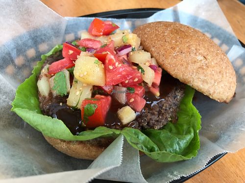 BBQ Burger  at Roots Wraps and Smoothies in San Ignacio
