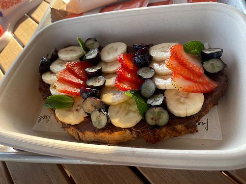 Vegan Nutella bread  at Feels - Al Hudayriyat in Abu Dhabi