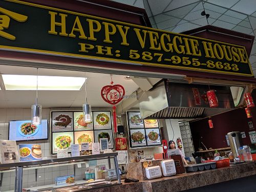Storefront at Happy Veggie House in Calgary