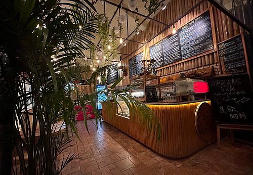 Store front  at The Juicery Cafe in Pokhara