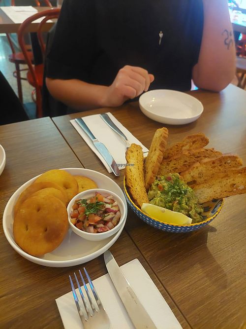 Pumpkin bread and guacamole at La Bohemia in Fitzroy