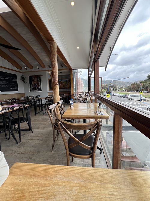 Sitting upstairs   at Coco Cafe & Restaurant  in Apollo Bay