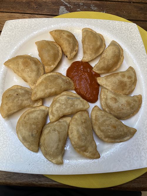 Fried potato dumplings  at Hamurcu - Alsancak in Izmir