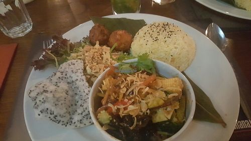 combo with ginger chilli and basil veg and tofu at Banana Tree - Wardour in London