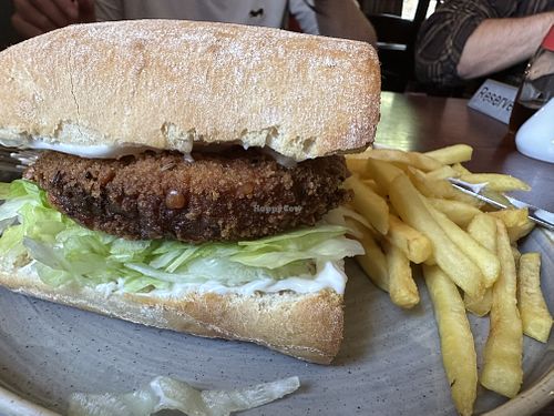 Vegan burger  at The Crown  in Yarm