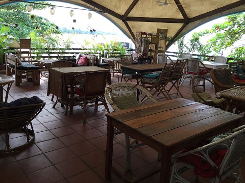 Inside seating with a view at DAO of Life in Sihanoukville