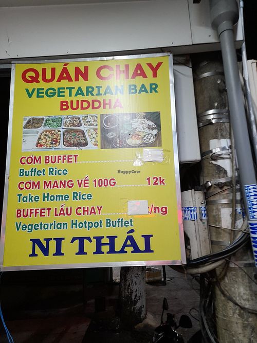 Sign outside at Buffet chay Ni Thai in Phu Quoc